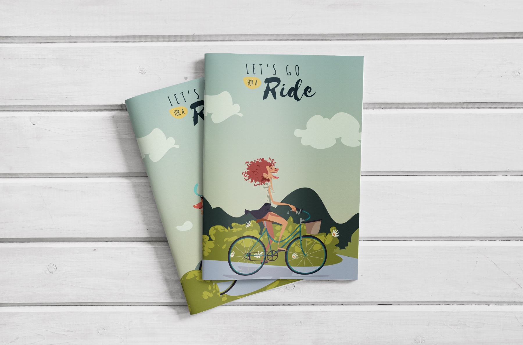 Let's Go for a Ride booklet cover design