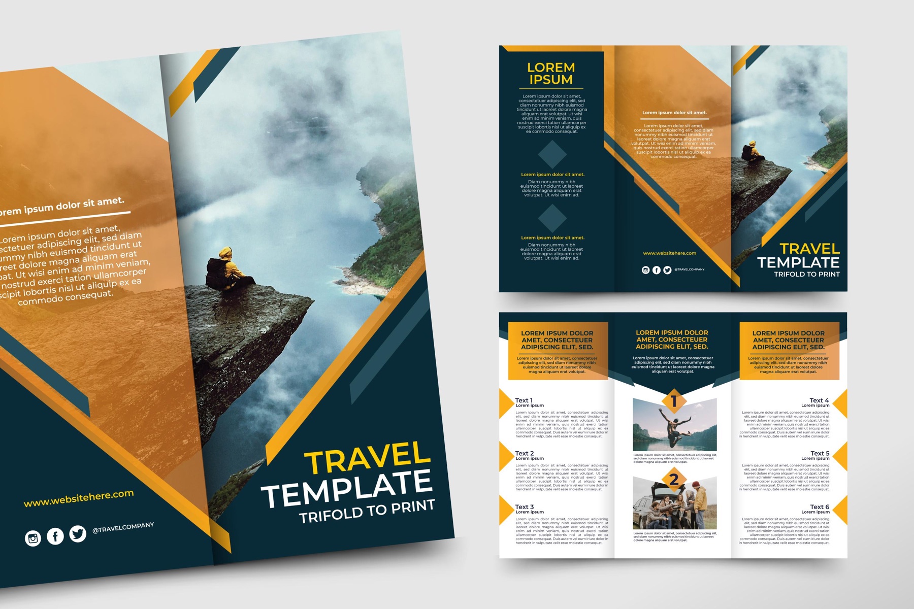 Travel brochure template design