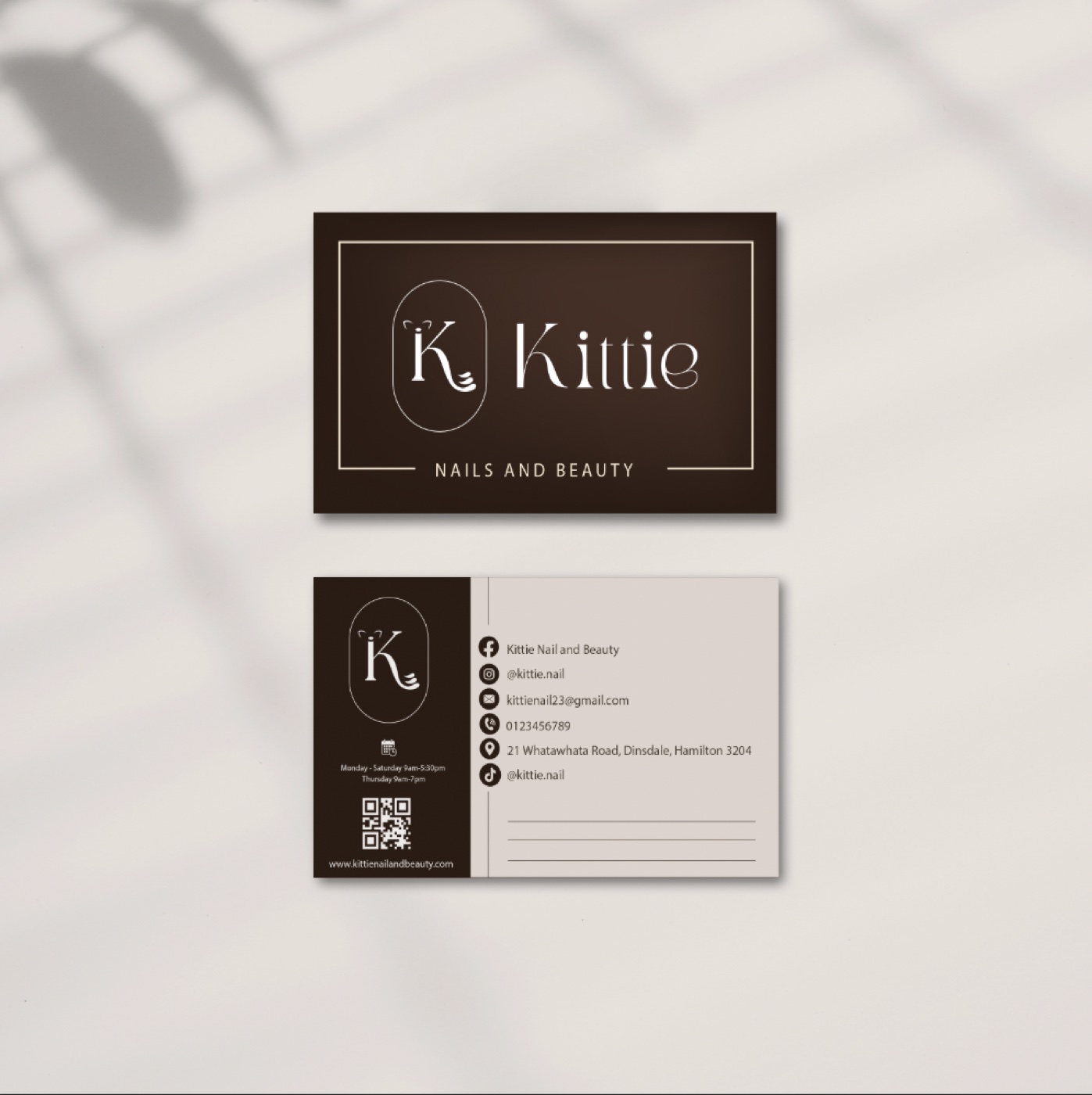 Kittie business card