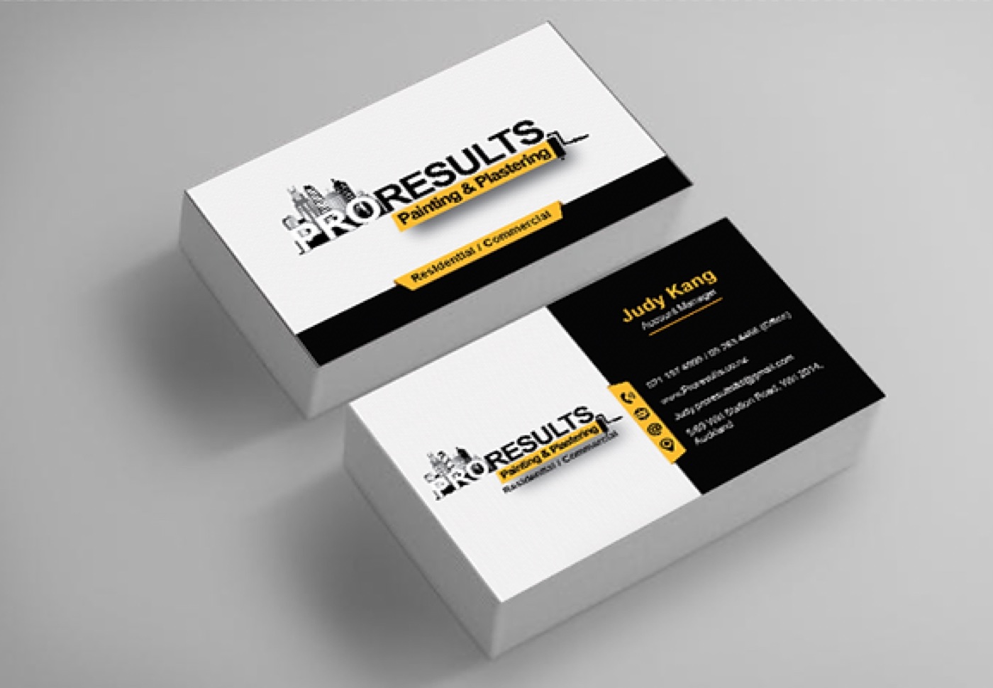 Proresults business card variation