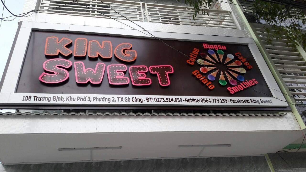 King Sweet large format shop sign