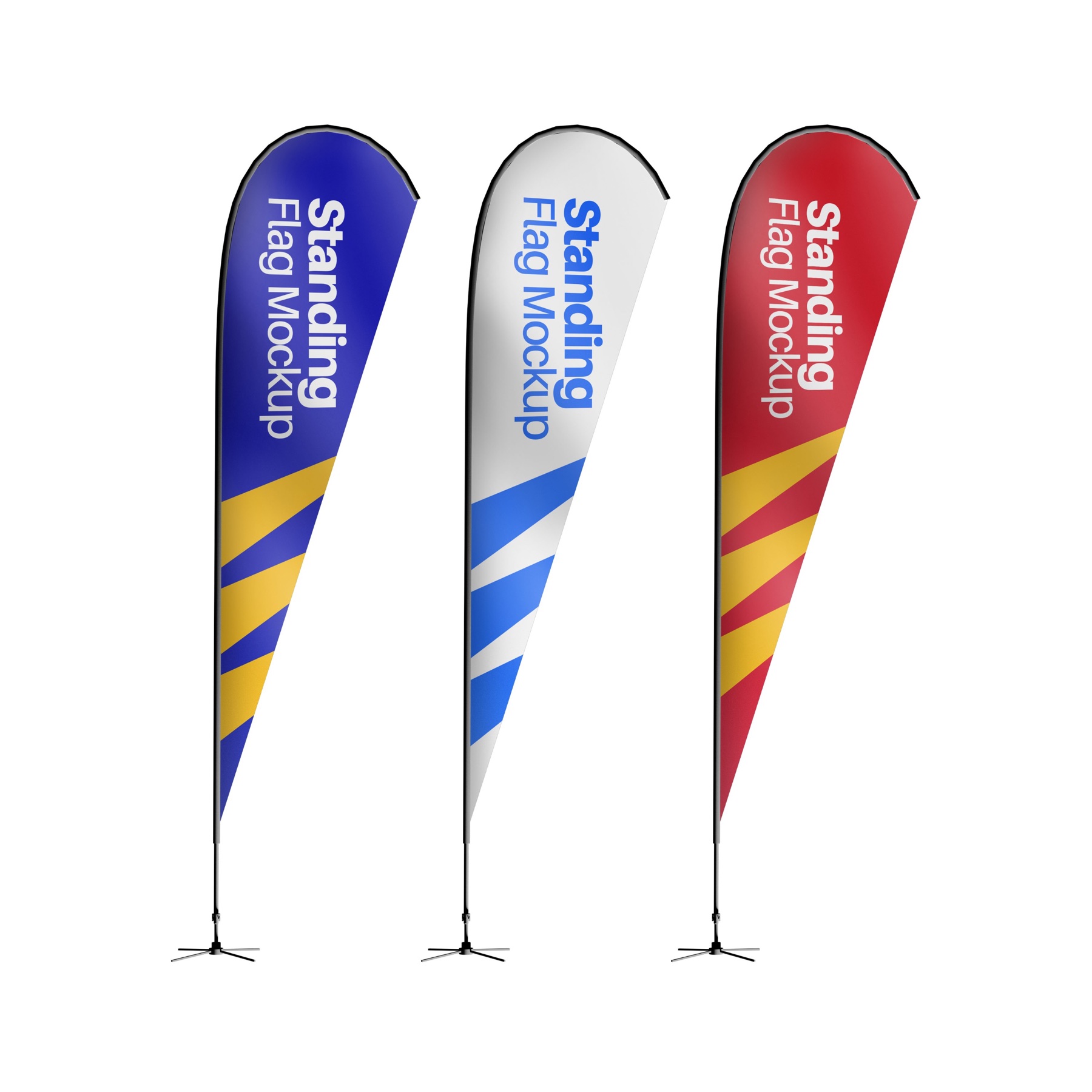 Custom printed teardrop flag