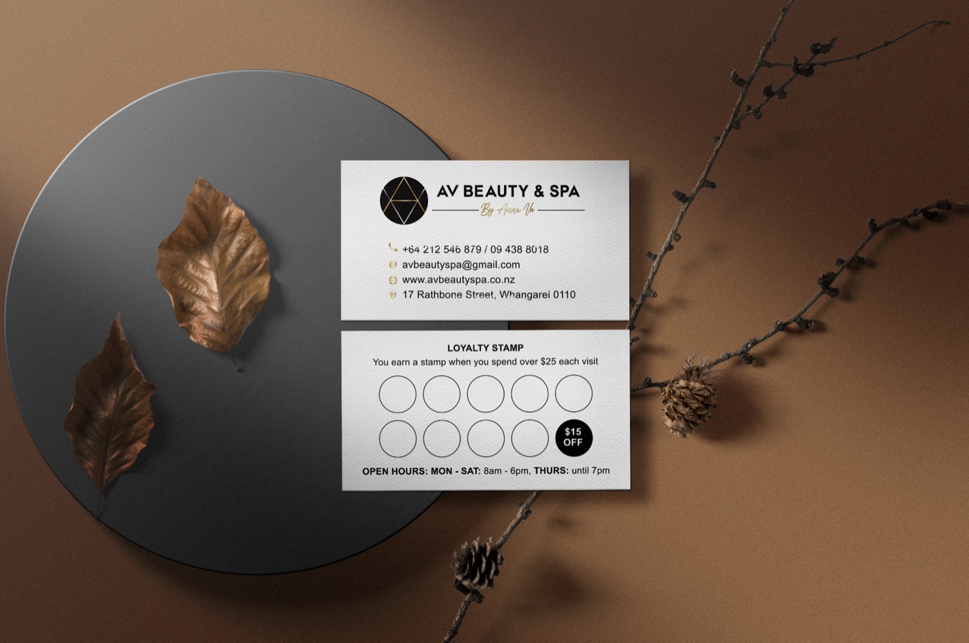 Anna Beauty and Spa loyalty card