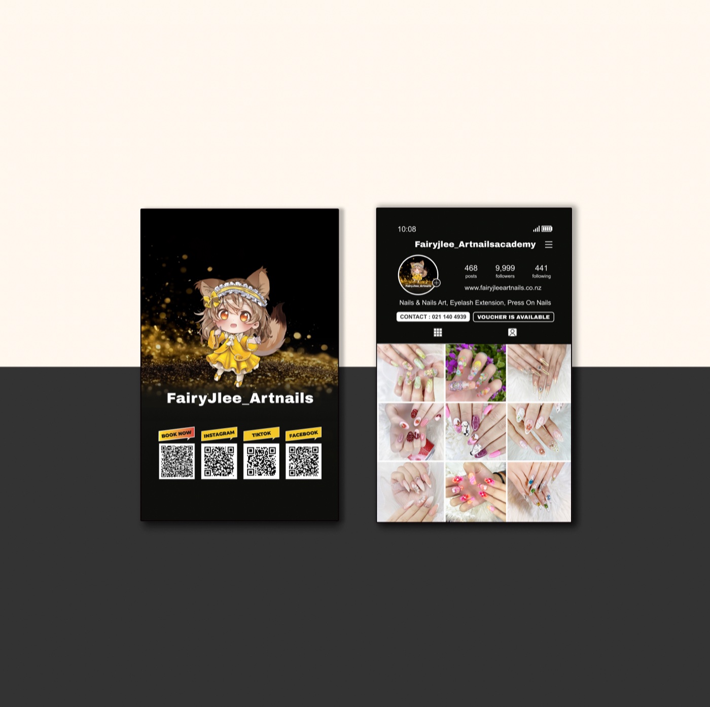Fairyjlee Art Nails loyalty card
