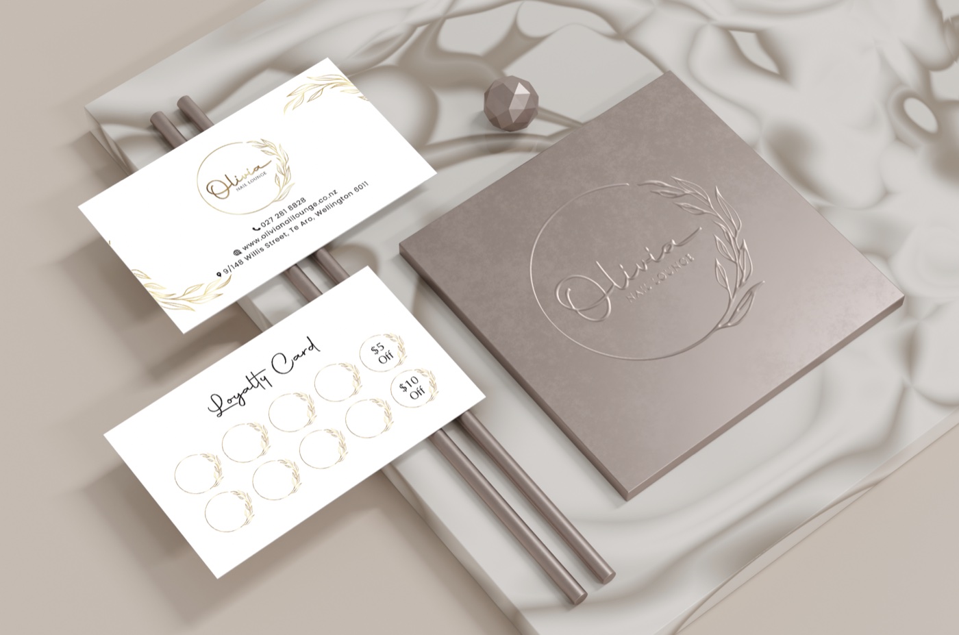 Olivia Nail Lounge loyalty card