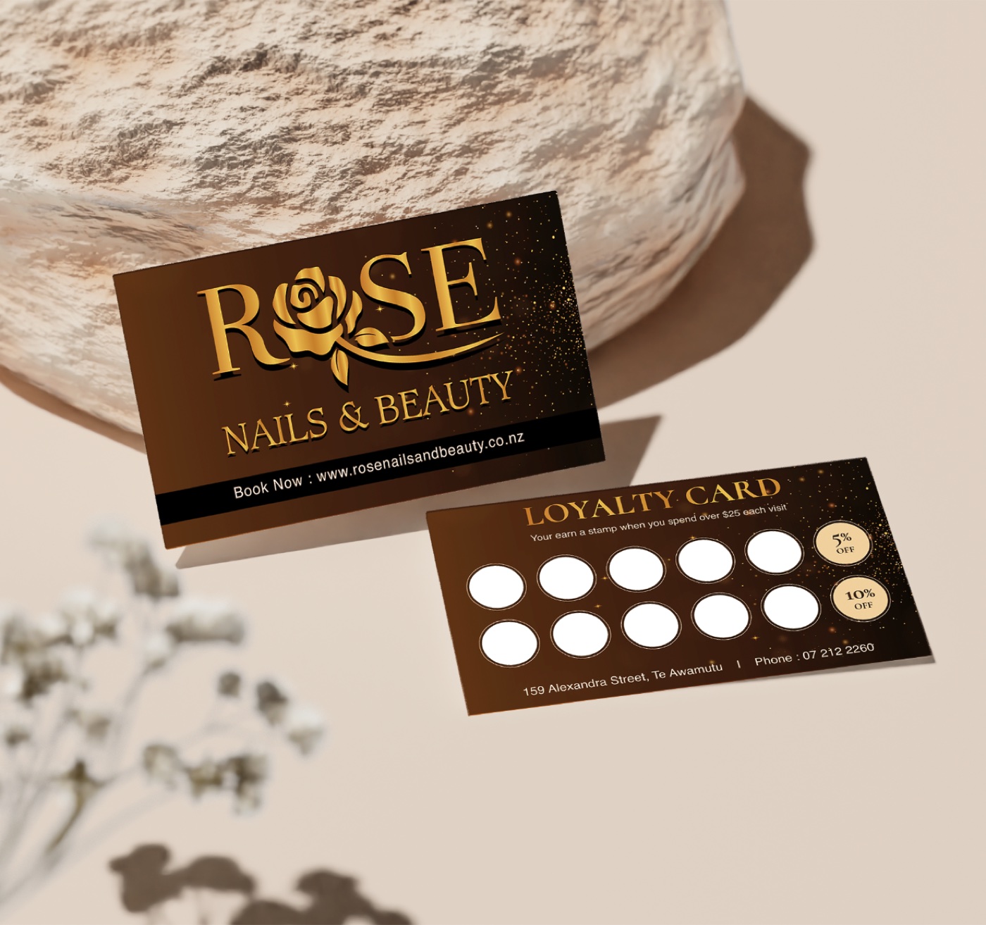Rose Nails and Beauty loyalty card