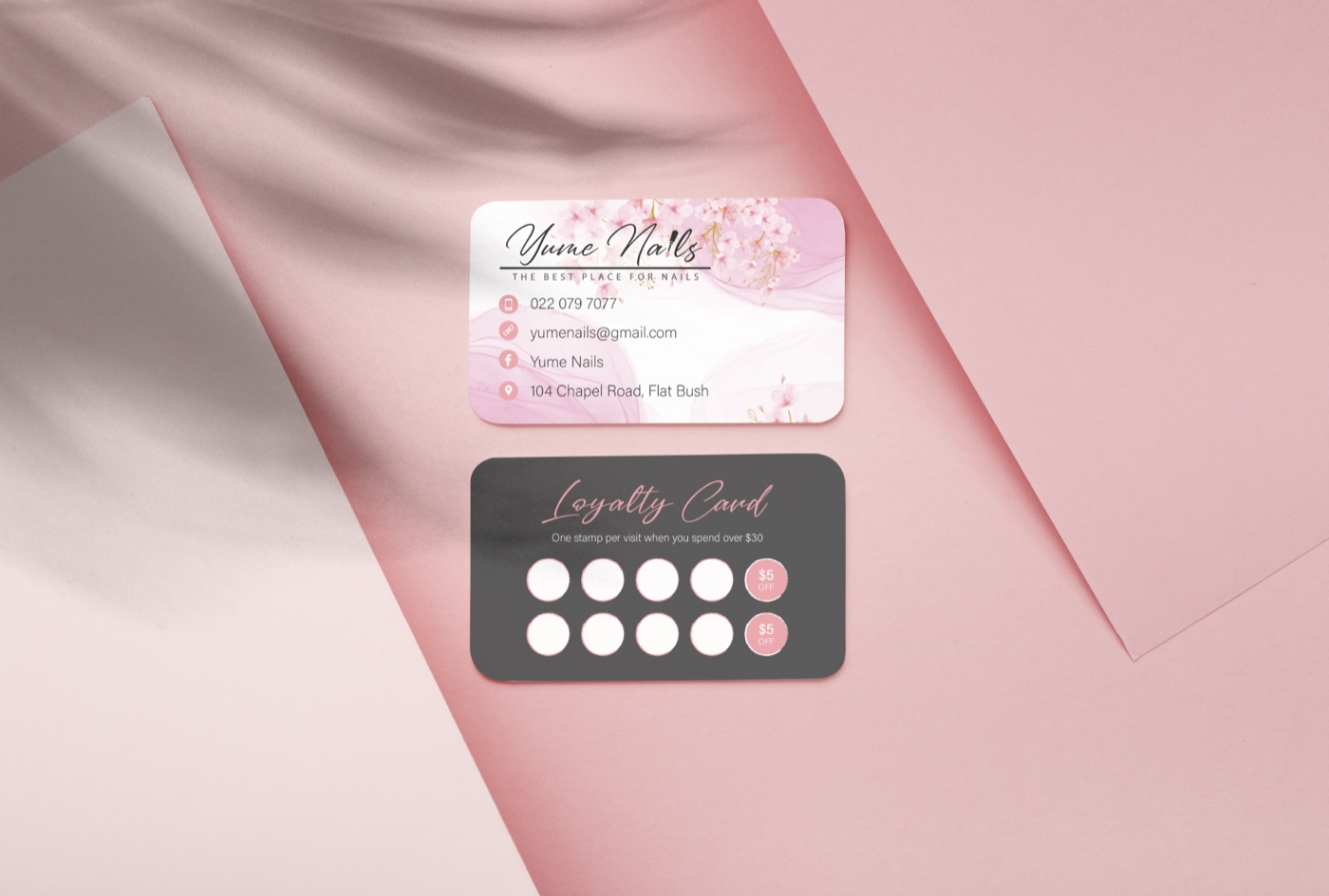 Yume Nails loyalty card