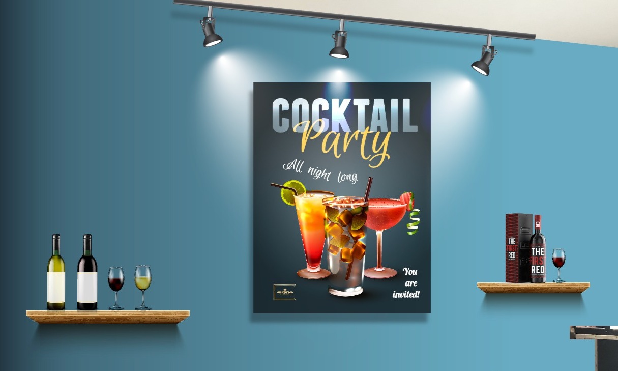 Cocktail party promotional poster