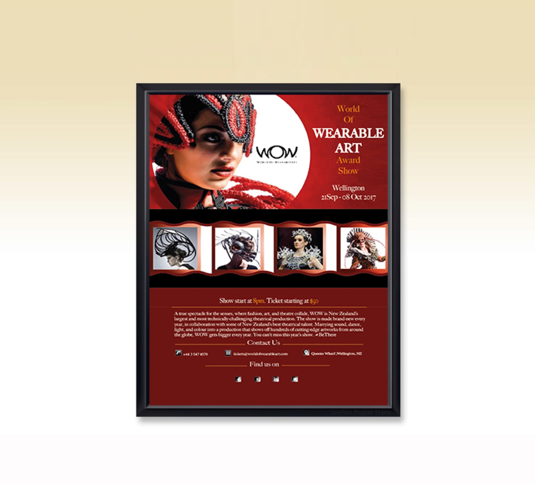 Wearable Art exhibition poster