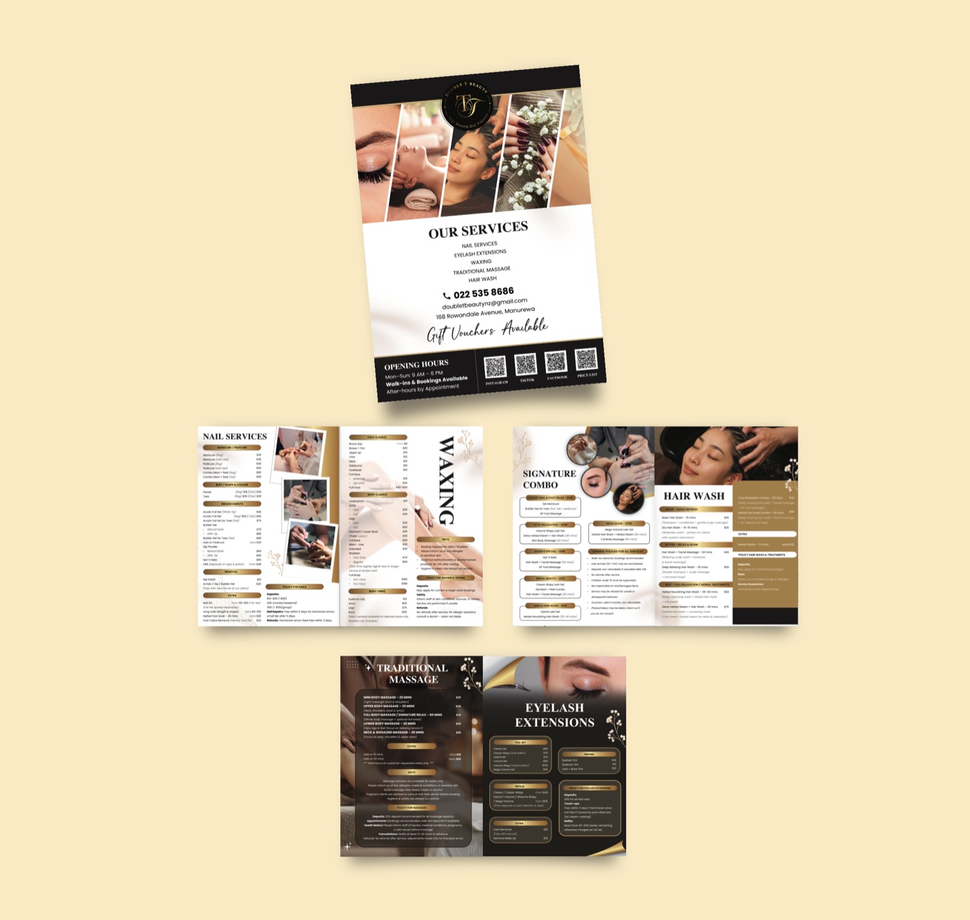 Double T Beauty price list variation