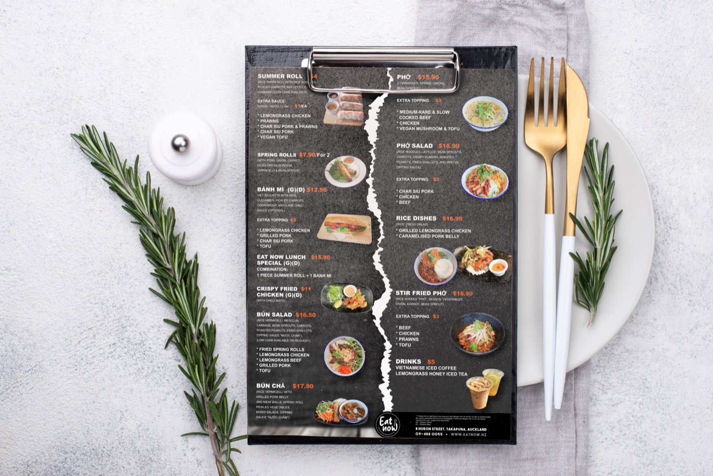Eat Now menu