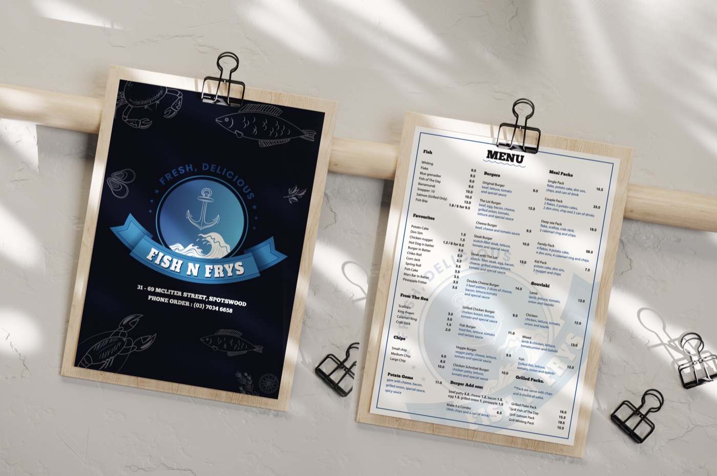 Fish N Frys menu