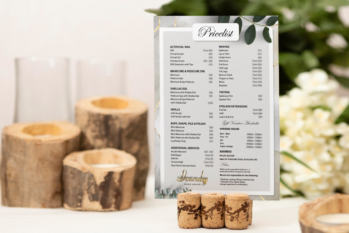 iCandy Nails price list
