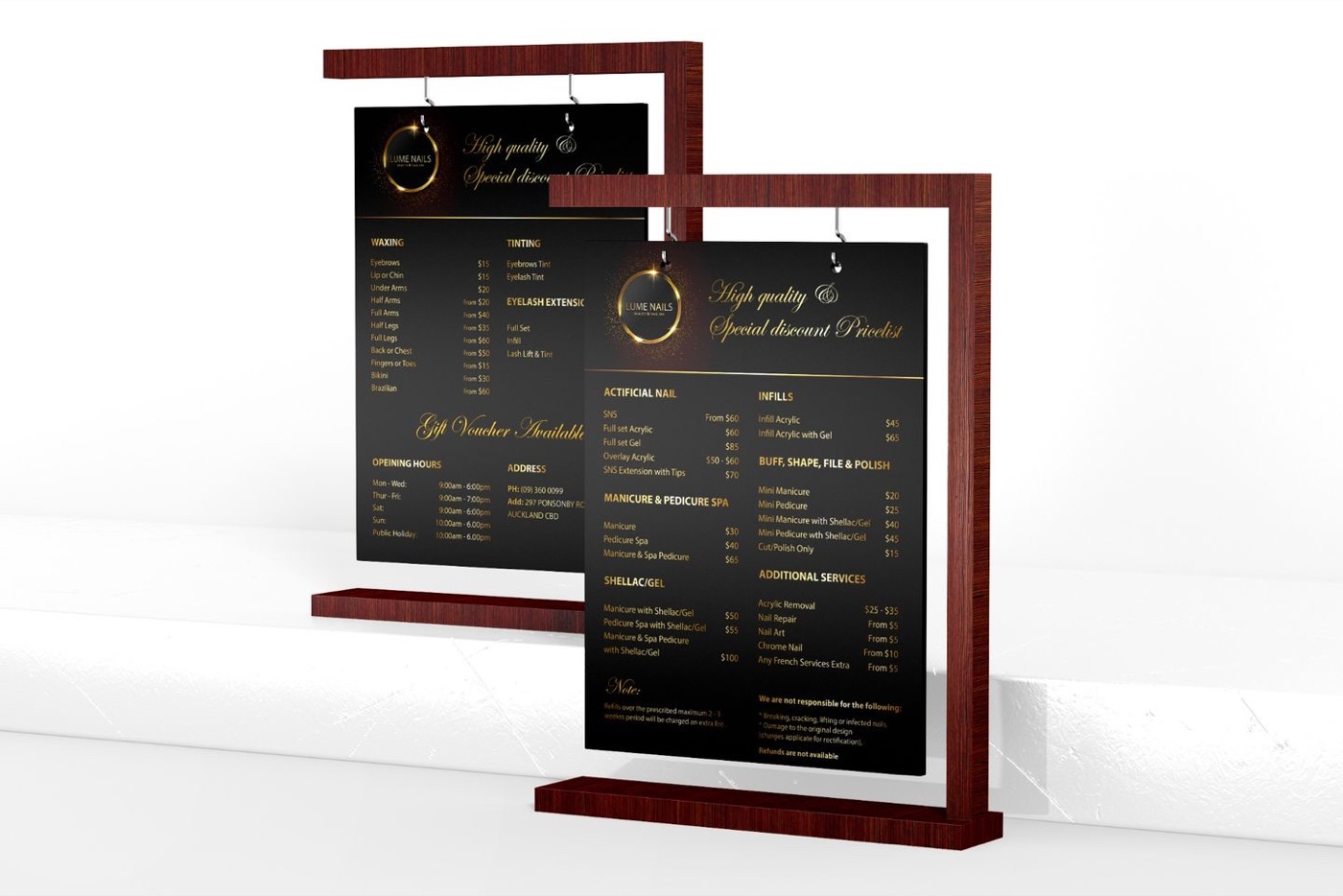 Lume Nails price list