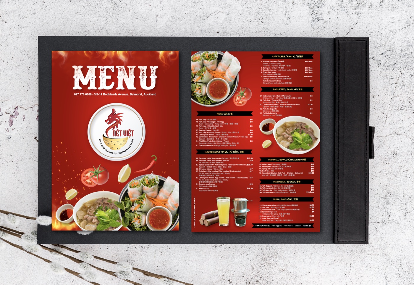 Net Viet Restaurant menu