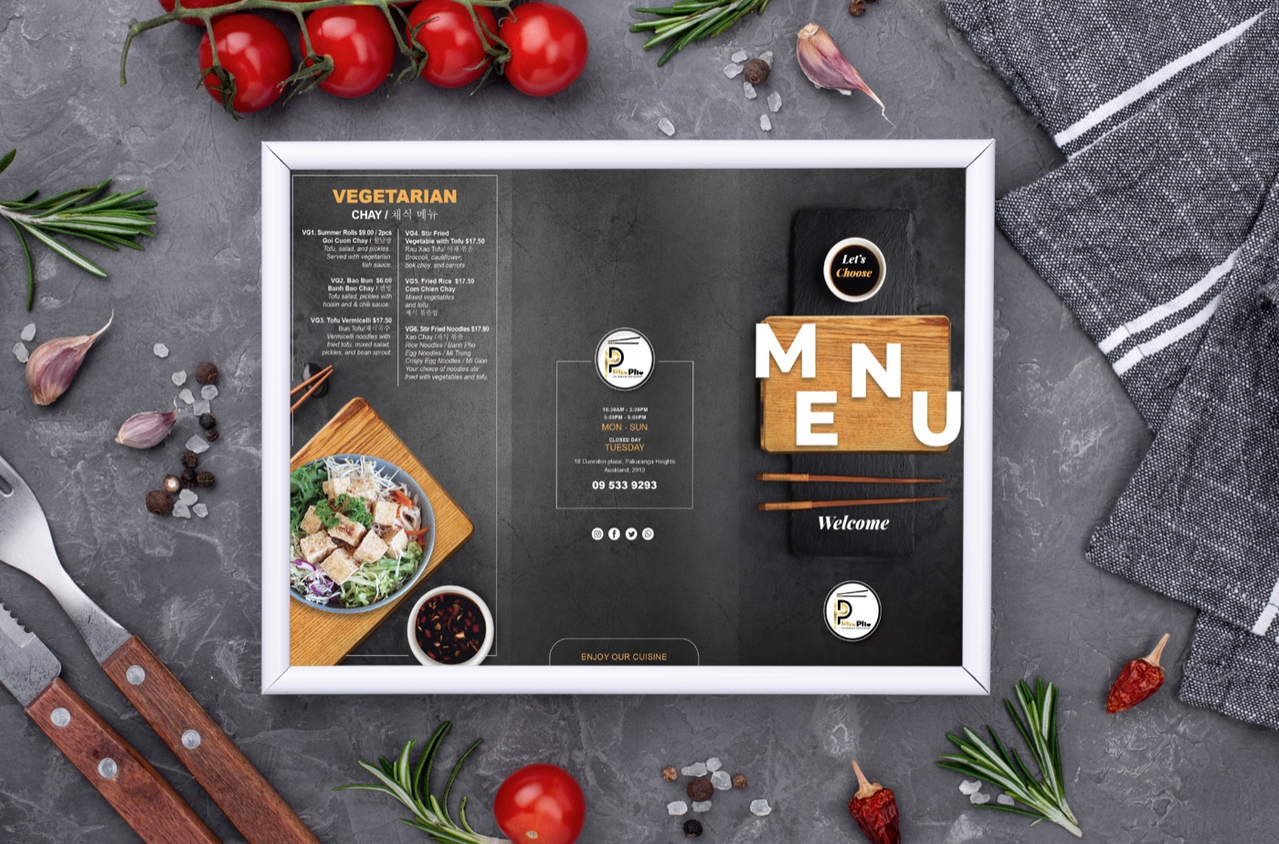 Pho Pho Restaurant menu