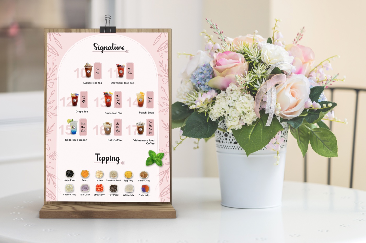 TD Milk Tea menu