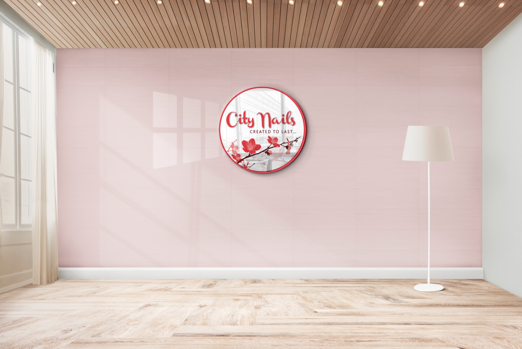City Nails illuminated exterior signage