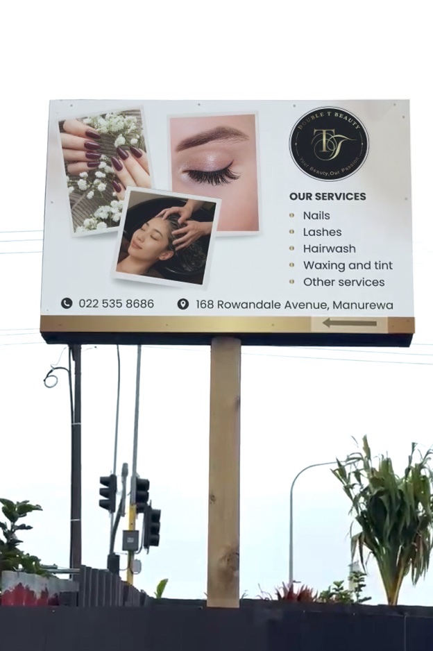 Double T Beauty outdoor business signage