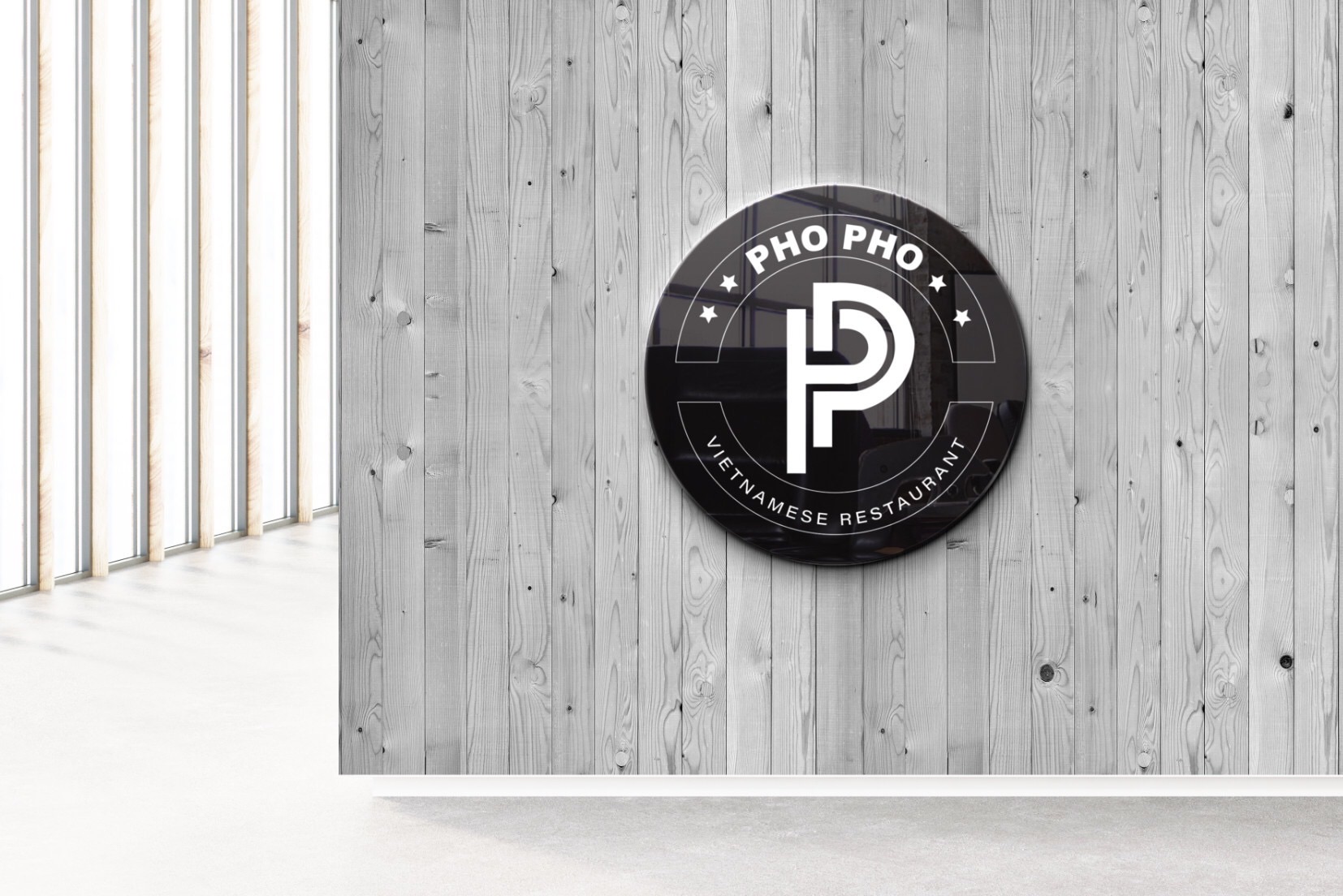 Pho Pho indoor acrylic wall sign