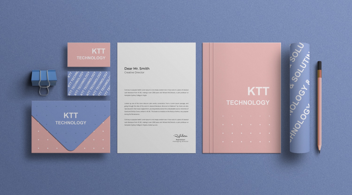 KTT Technology pastel branding design