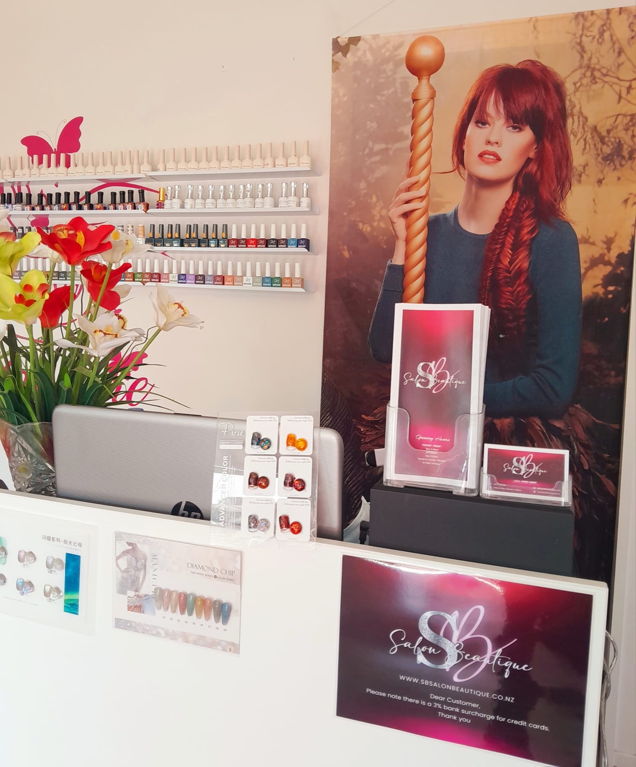 SB Salon Beautique complete branding design