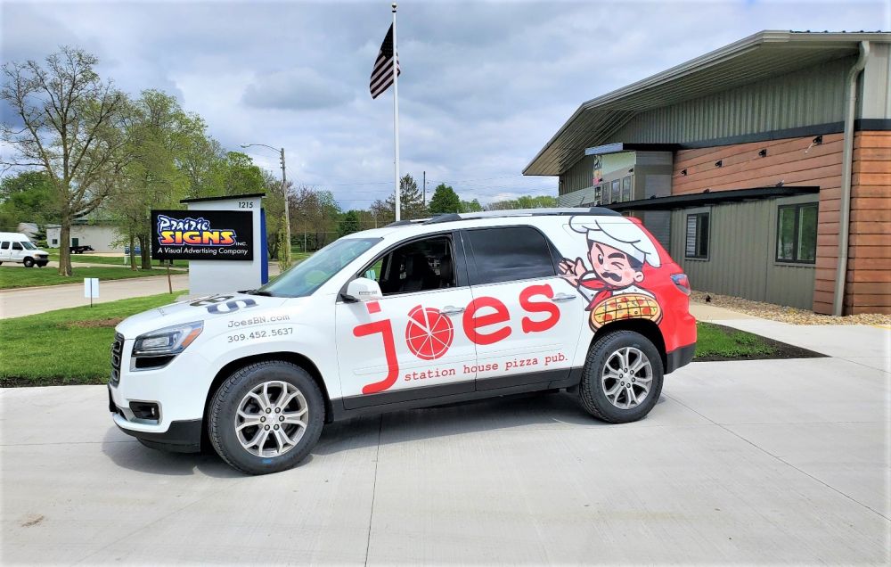 Joes vehicle signage detail