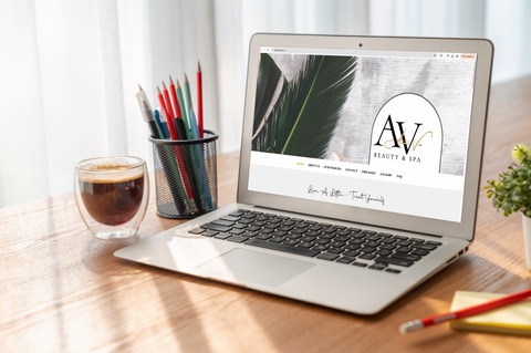 AV Beauty Spa website design by KTT Technology