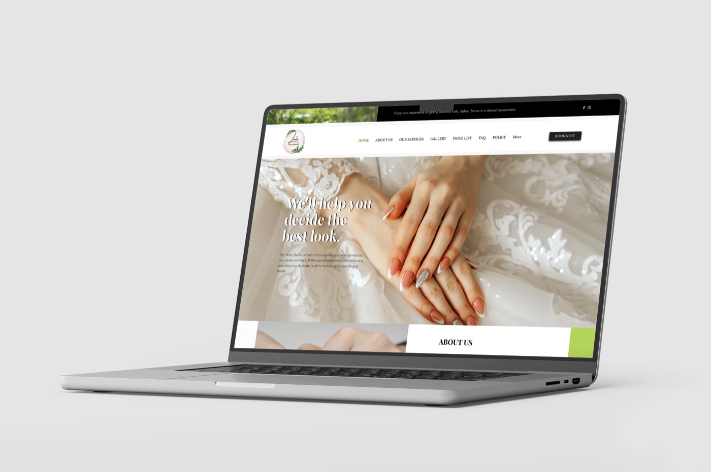 La La Nails and Beauty website